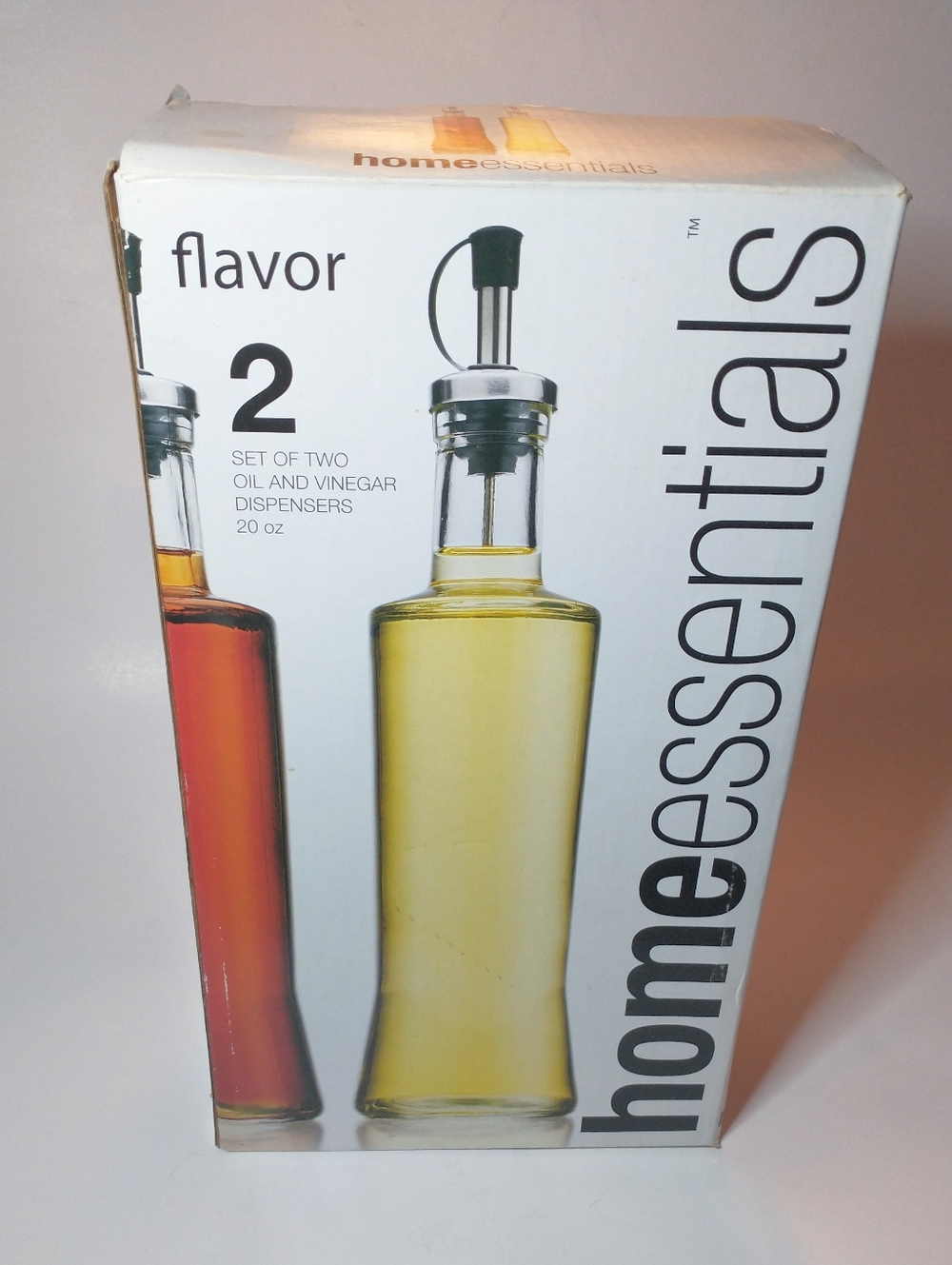 Home‎ Essentials 20 Oz. Oil & Vinegar Bottle Dispensers NIB Open Box